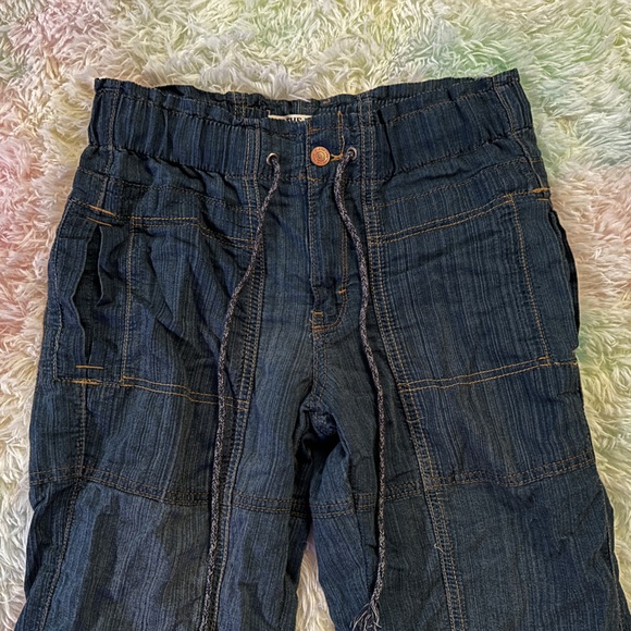 New Free People Angelo Denim Pull On Jeans Pants Drawstring Slouchy Size XS - Picture 6 of 12